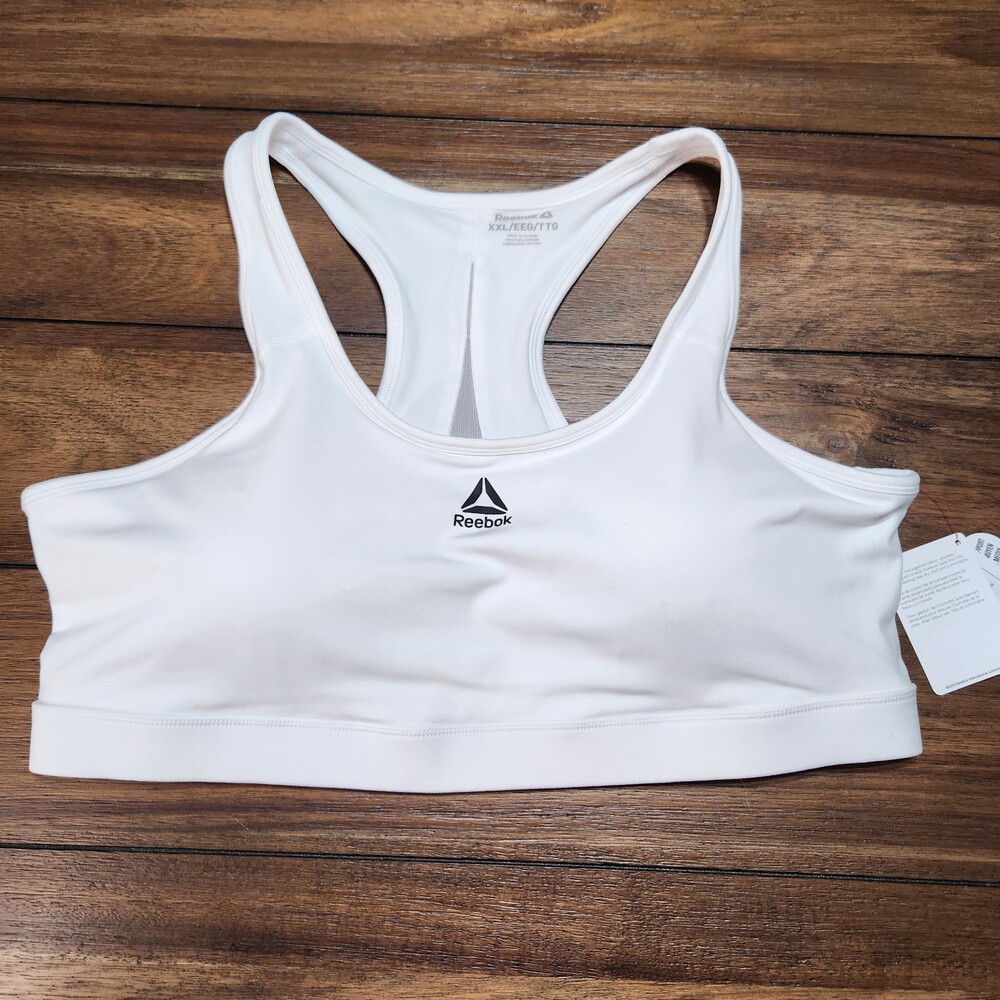 Reebok Med.Support Moisture Management Bra XXL White NWT